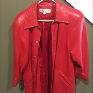 Red leather